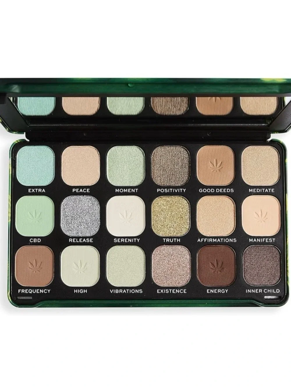 Makeup Revolution Forever Flawless Good Vibes Eyeshadow Palette 18 Shades NWT